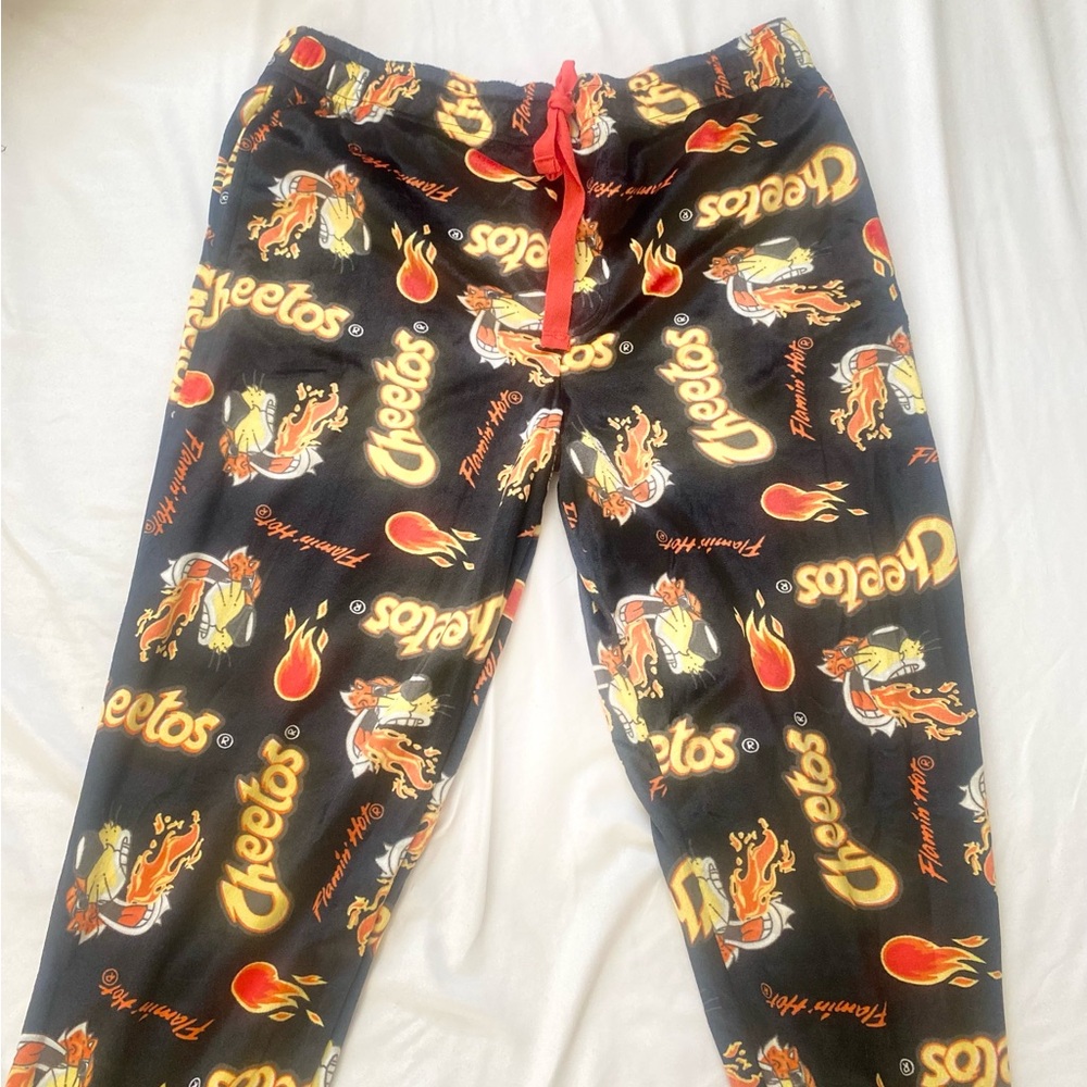 Black and Red Cartoon Food Joggers
